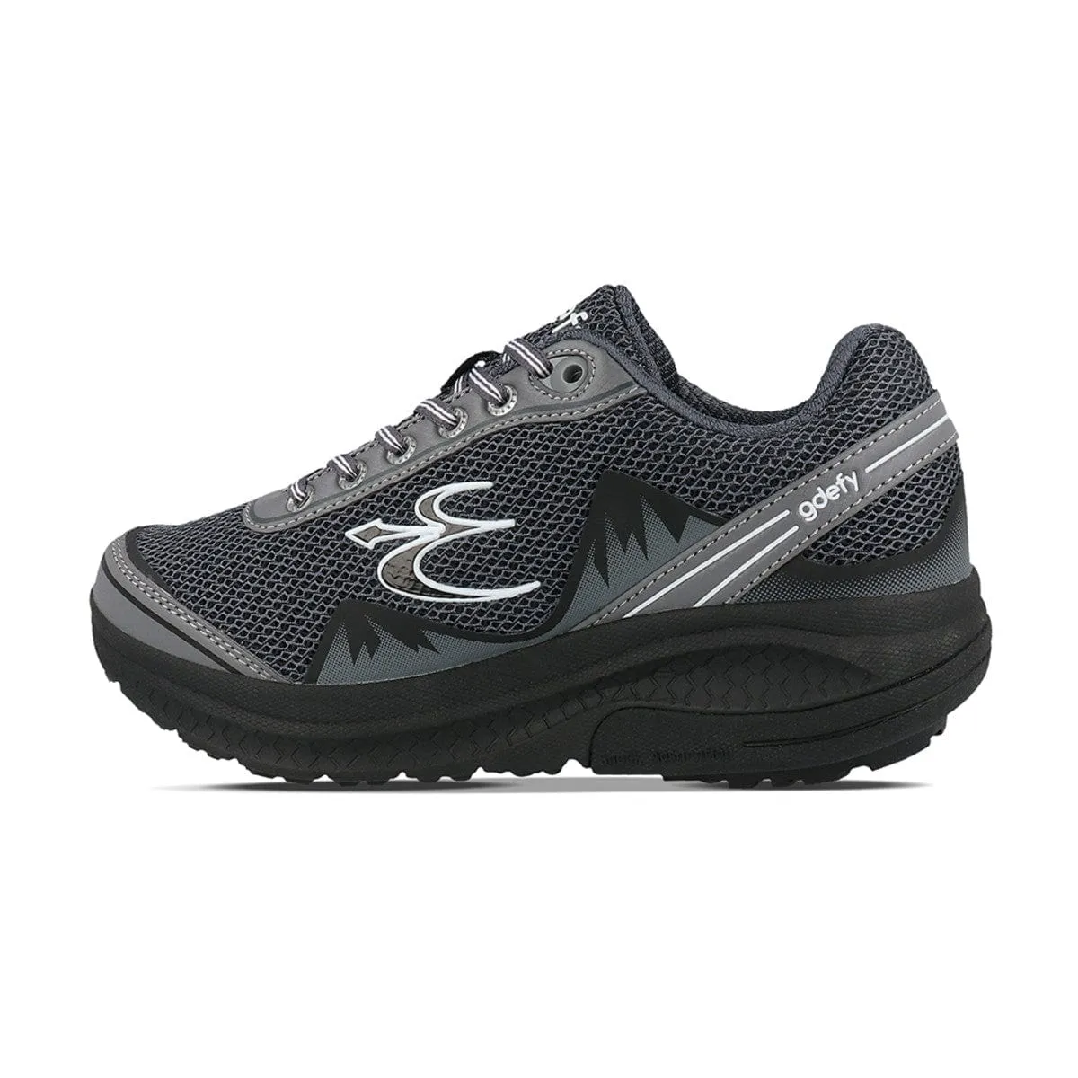 Gravity Defyer Women's Mighty Walk Athletic Shoes- Charcoal/ Black