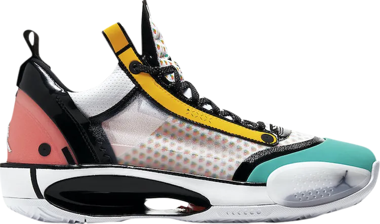 Guo Ailun x Air Jordan 34 Low Pop Art Sneakers, Multicolor