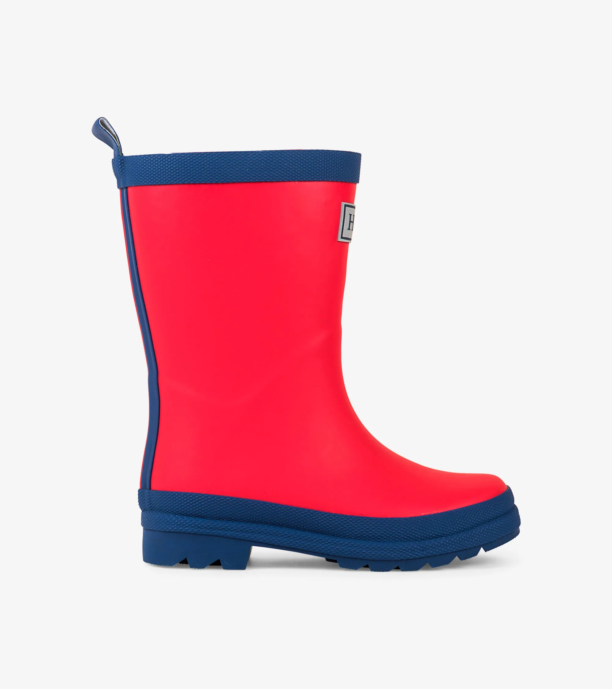 Hatley Matte Rain Boots -- Red w/ Navy Trim