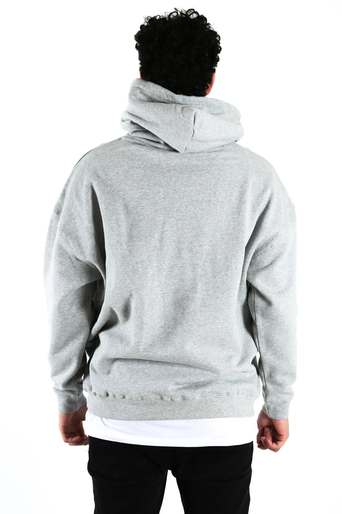 Hoxton Heavy Weight Hood Sweat Grey Marle