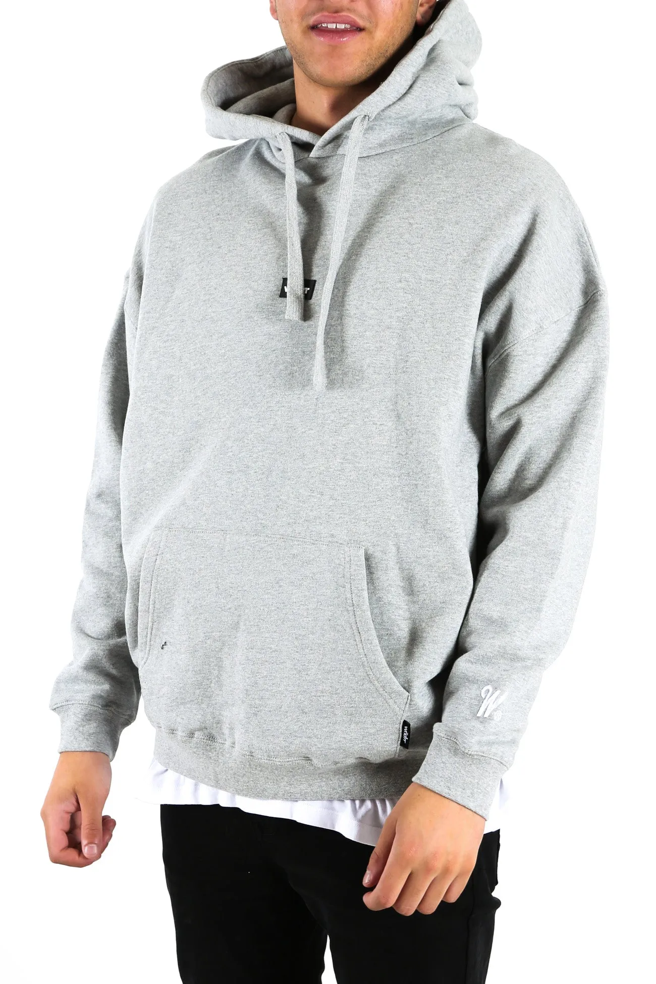 Hoxton Heavy Weight Hood Sweat Grey Marle