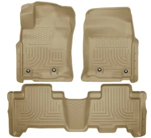 Huskey Weatherbeater Tan Front and Rear Floor Liners 2024-2014 Toyota 4Runner  (99573)