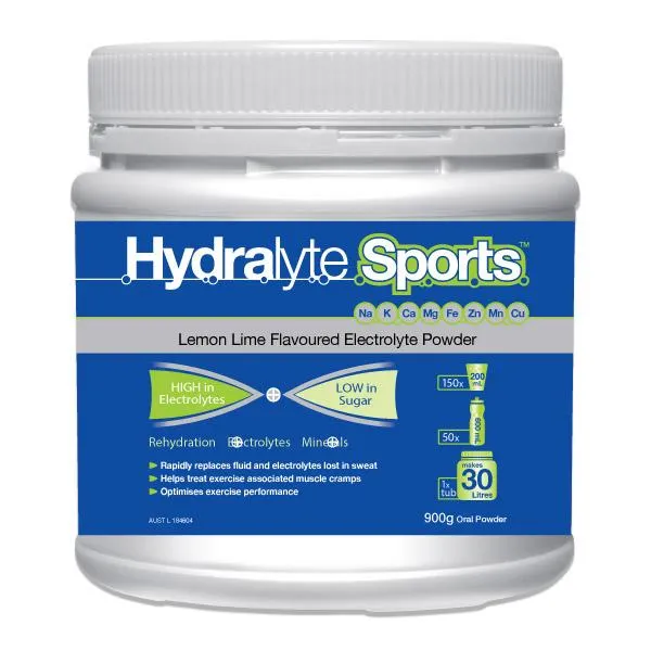 Hydralyte Sports Lemon Lime Powder 900g