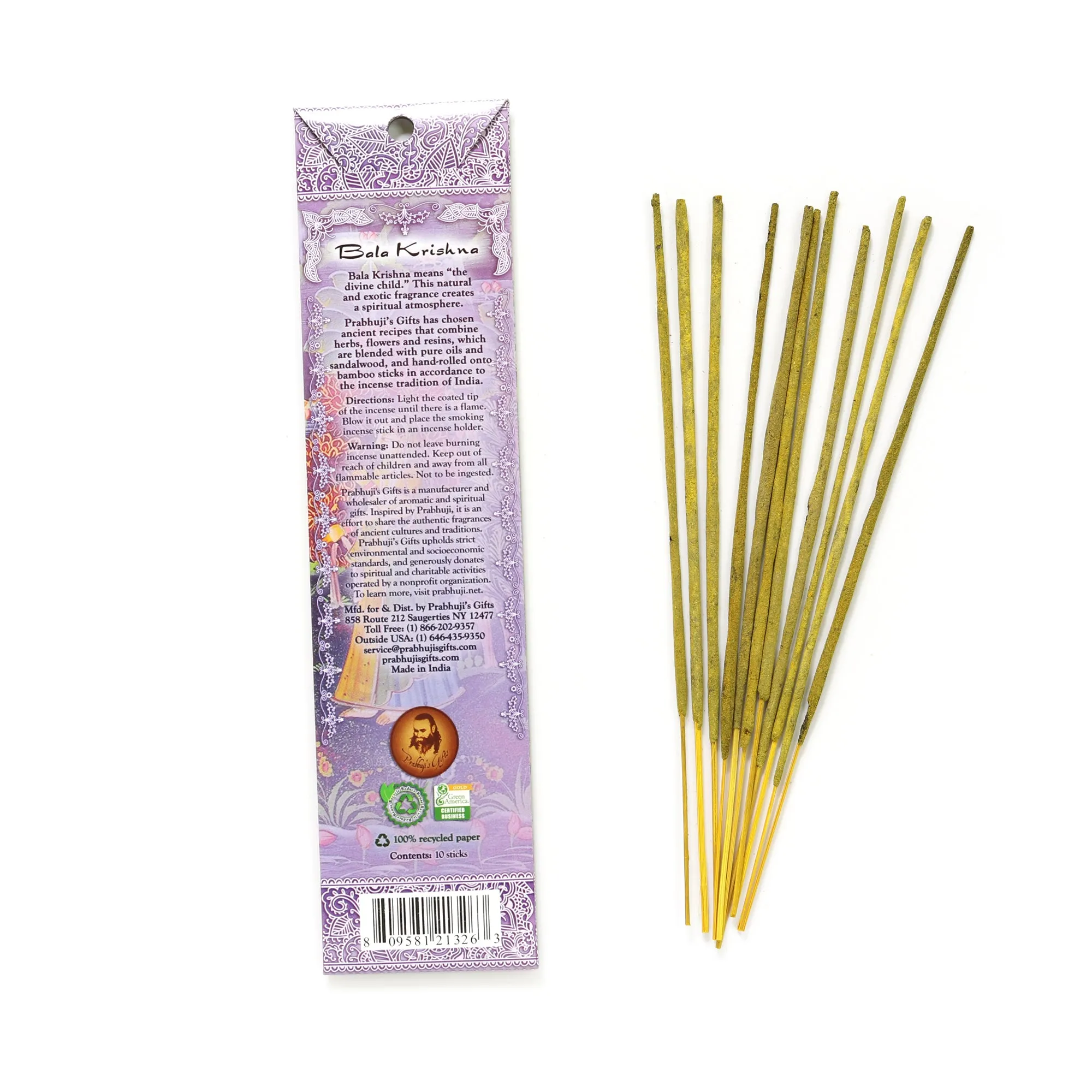 Incense Sticks Bala Krishna - Saffron and Frankincense