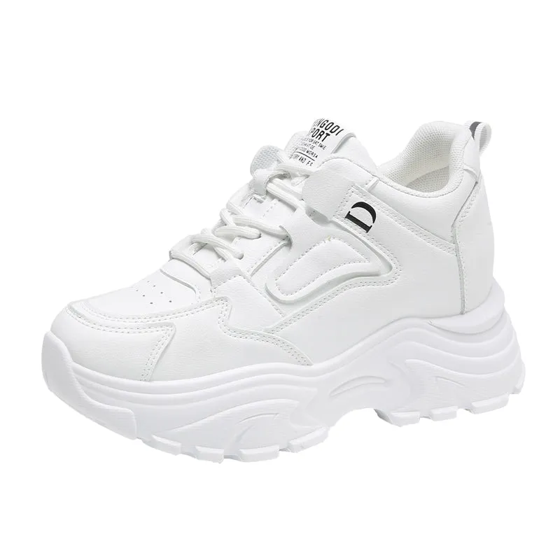 ins thick-soled height-enhancing casual breathable sports shoes