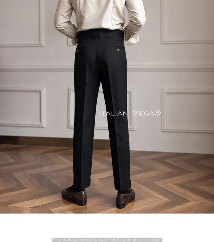 Italian Black Signature Formal Gurkha Pants by ITALIAN VEGA®