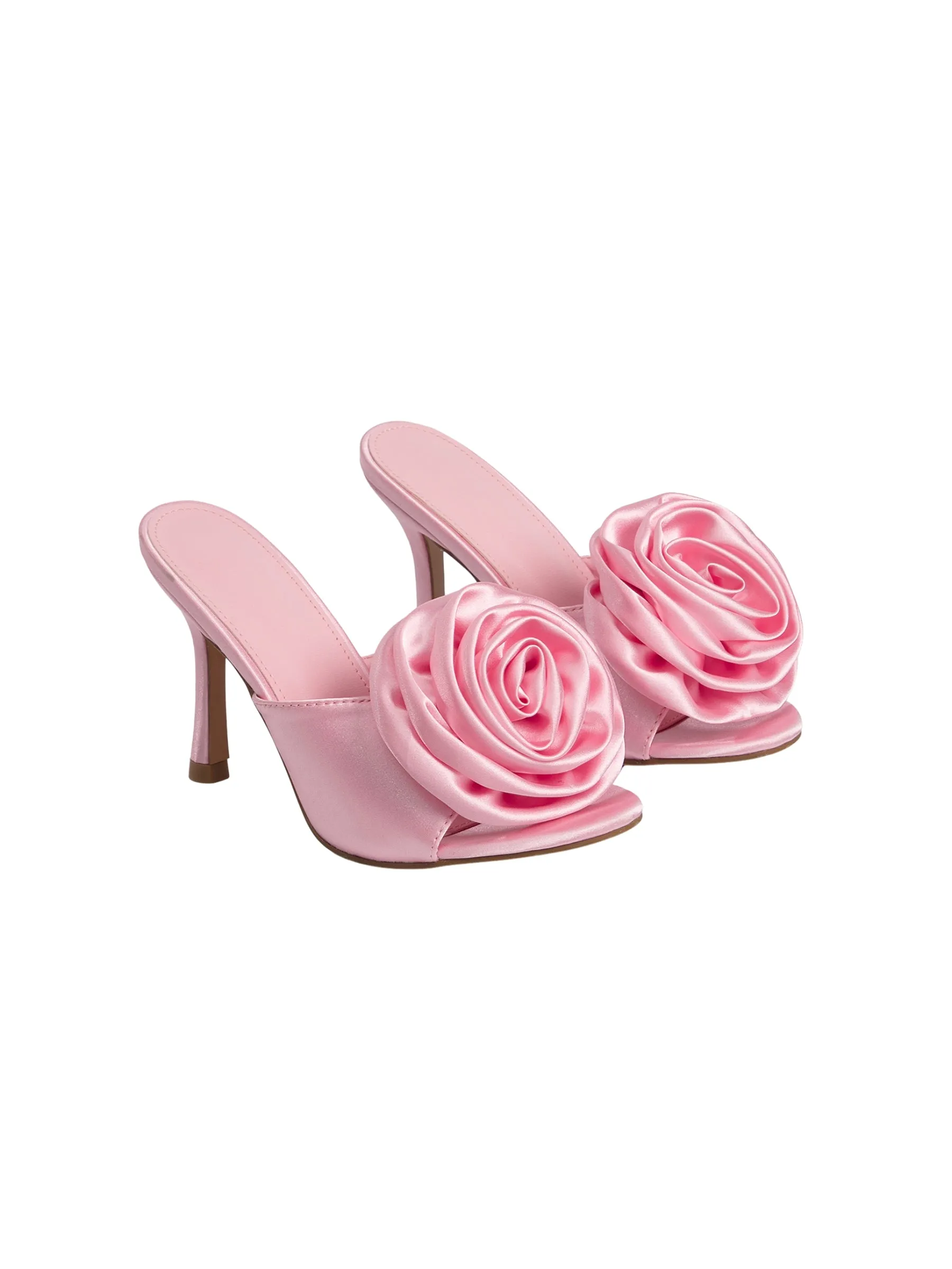 Leah Floral Heels in Pink