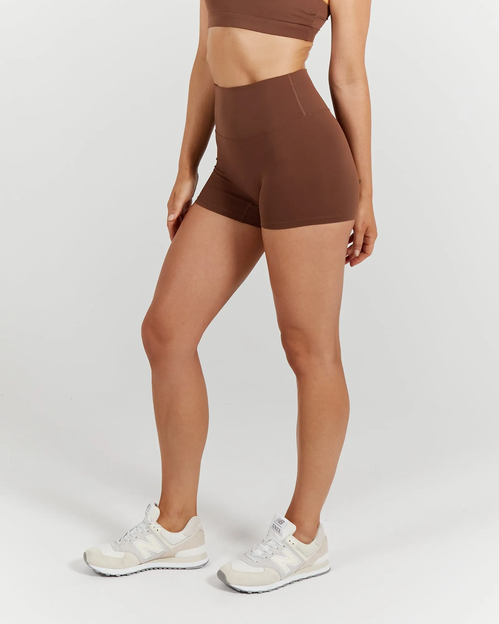 LUXE MINI SHORTS - COCOA