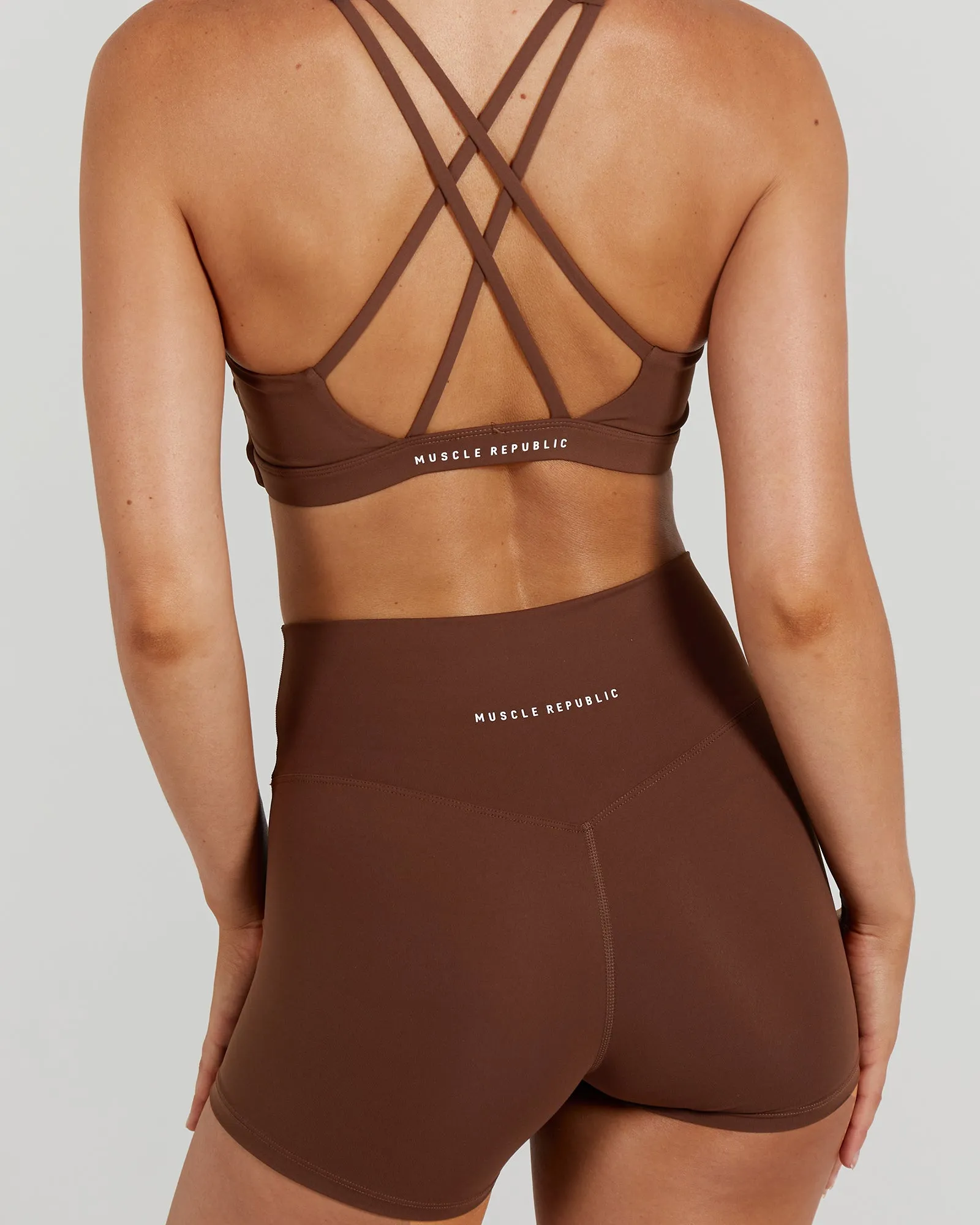 LUXE MINI SHORTS - COCOA