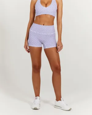 LUXE MINI SHORTS - GEO INDIGO