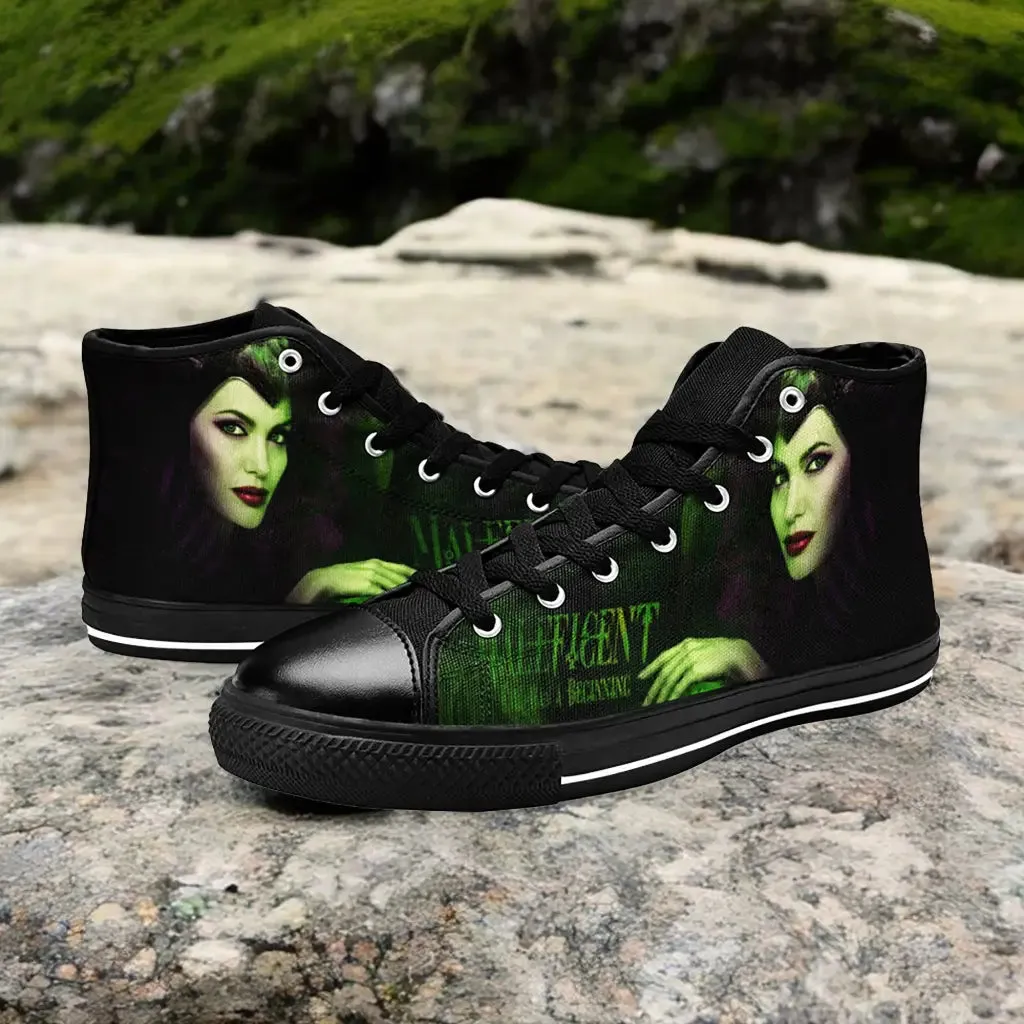 Maleficent Princess Aurora Shoes High Top Sneakers for Kids and Adults