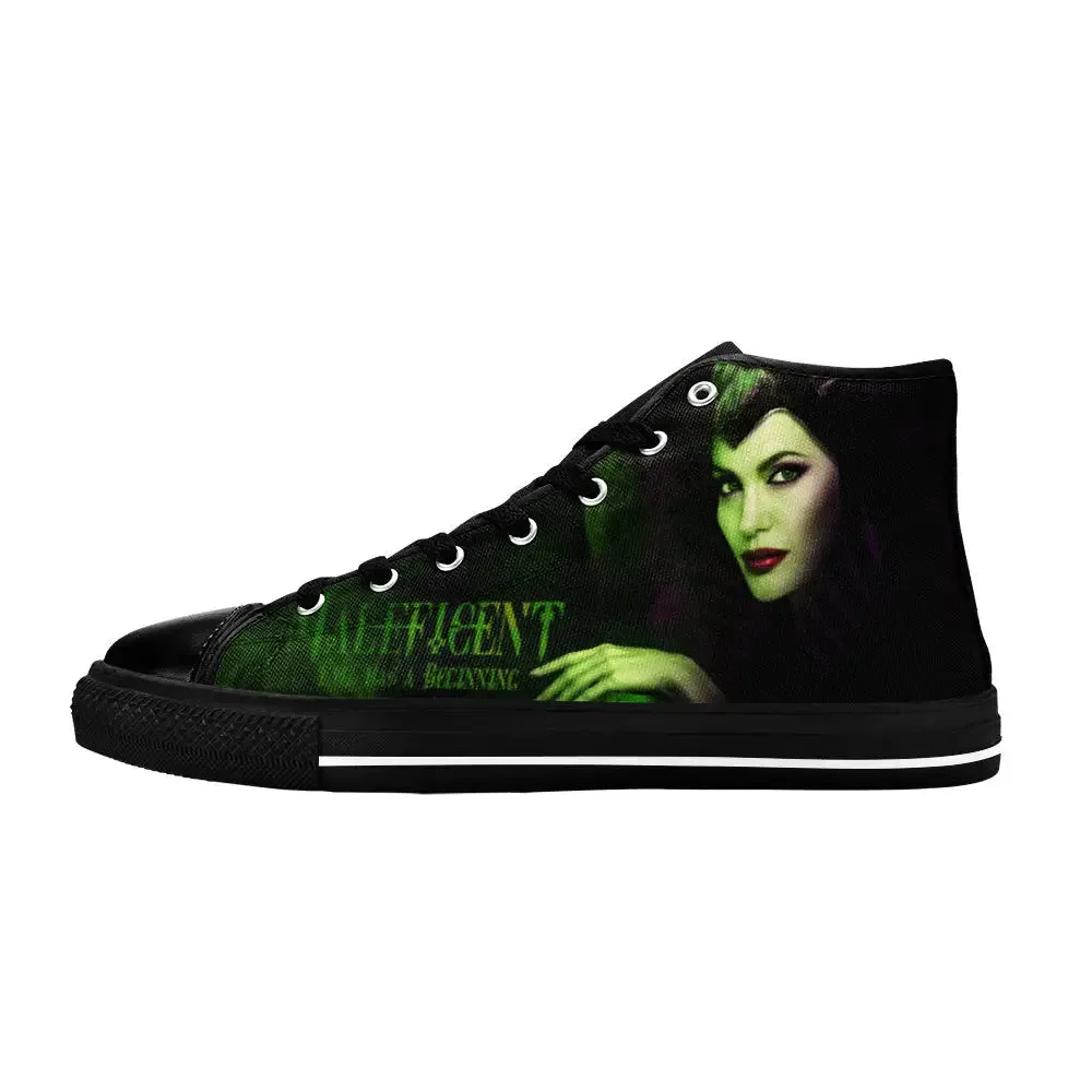 Maleficent Princess Aurora Shoes High Top Sneakers for Kids and Adults