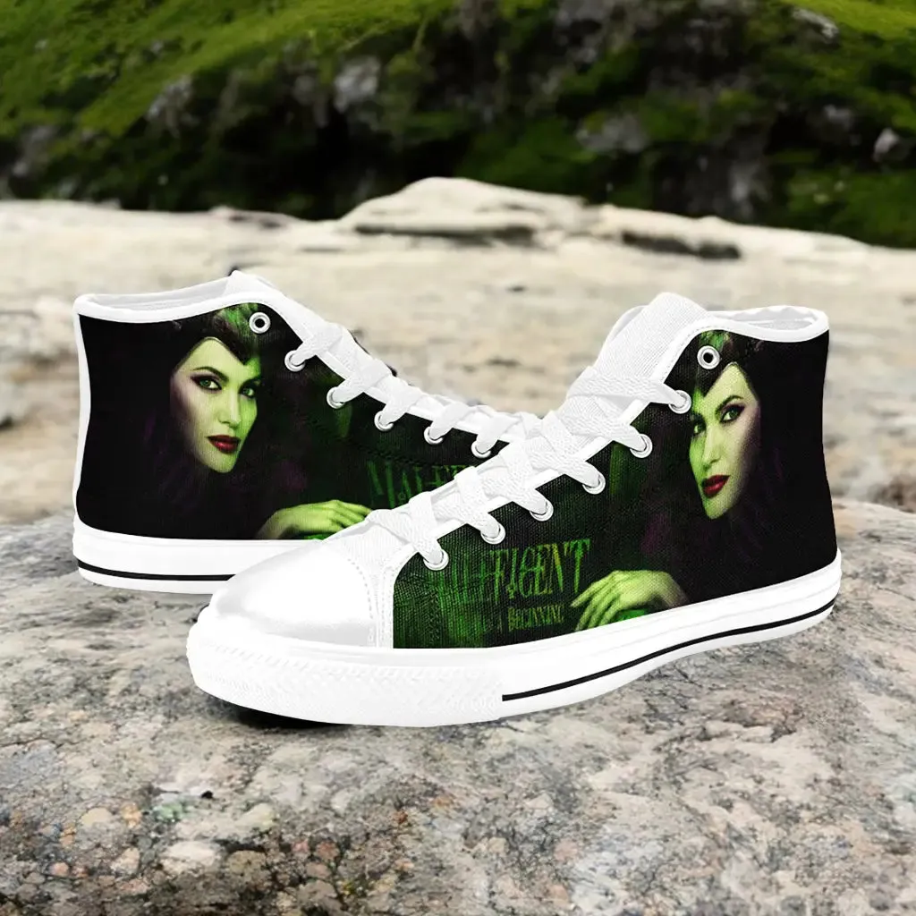 Maleficent Princess Aurora Shoes High Top Sneakers for Kids and Adults