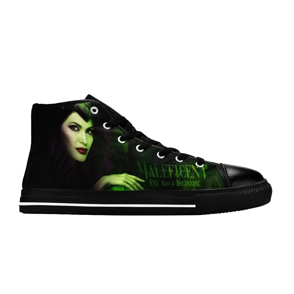 Maleficent Princess Aurora Shoes High Top Sneakers for Kids and Adults