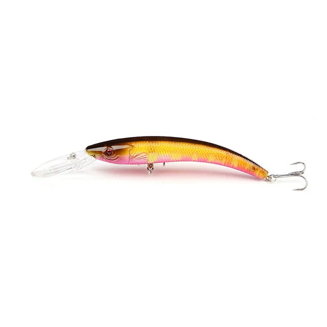 Mr. Fish 1PCS 15.5cm 15.3g Wobbler Fishing Lure Big Minnow Crankbait Peche Bass Trolling Artificial Bait Pike Carp Kosadaka