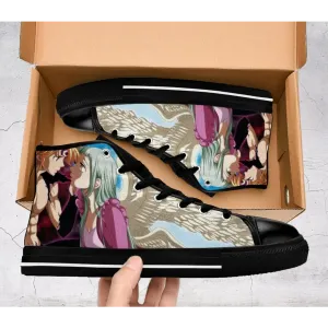 Nanatsu No Taizai Deadly Sins Meliodas Elizabeth Shoes High Top Sneakers for Kids and Adults