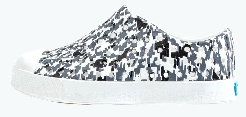 Native Jefferson Print Shoes -Shell White / Grey Digi / Shell White