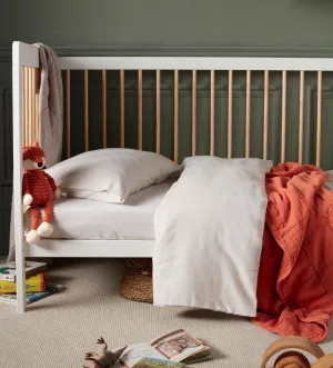 Natural Kit 100% Brushed Cotton Cot Bed Duvet Cover Set