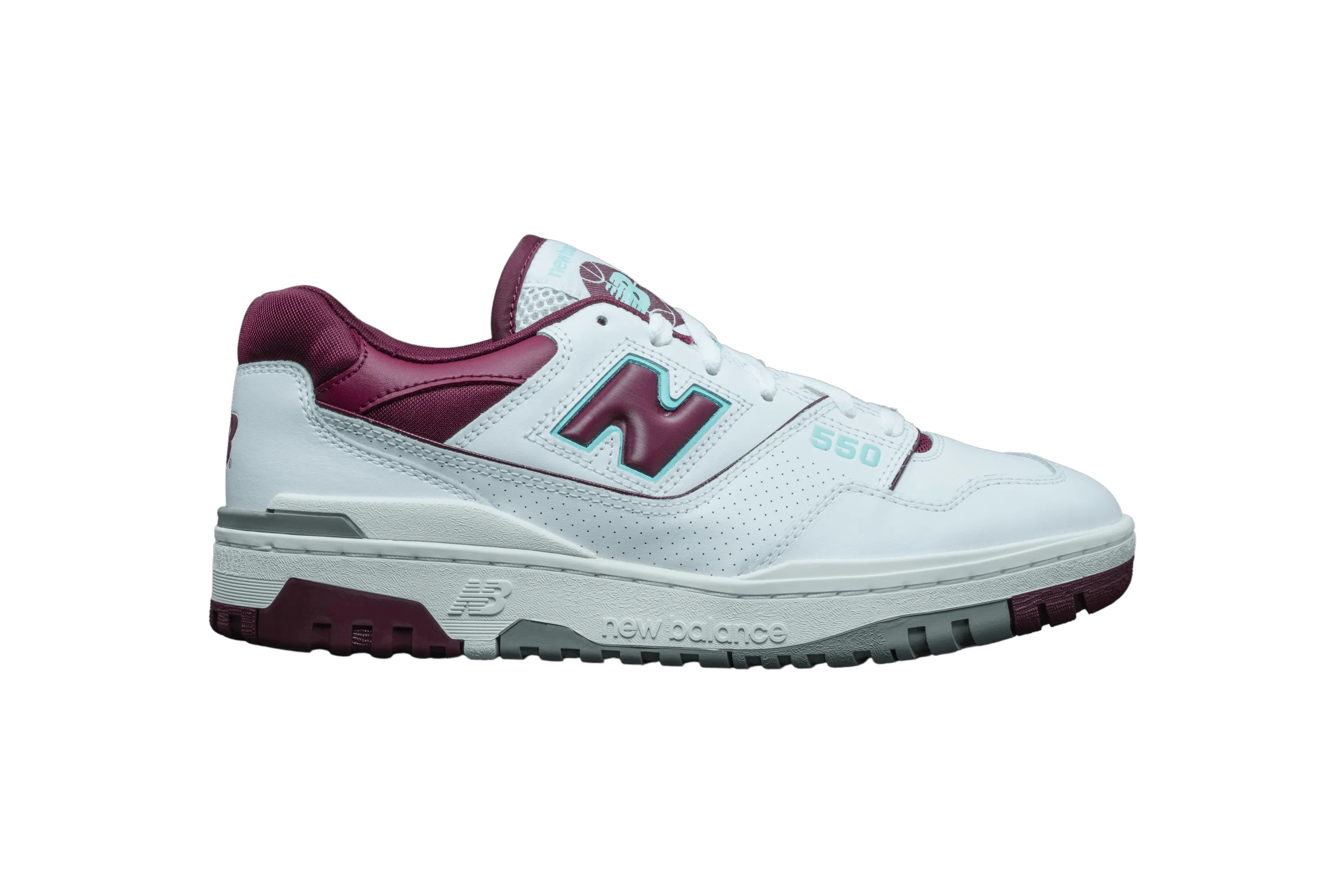 New Balance 550 Burgundy Cyan