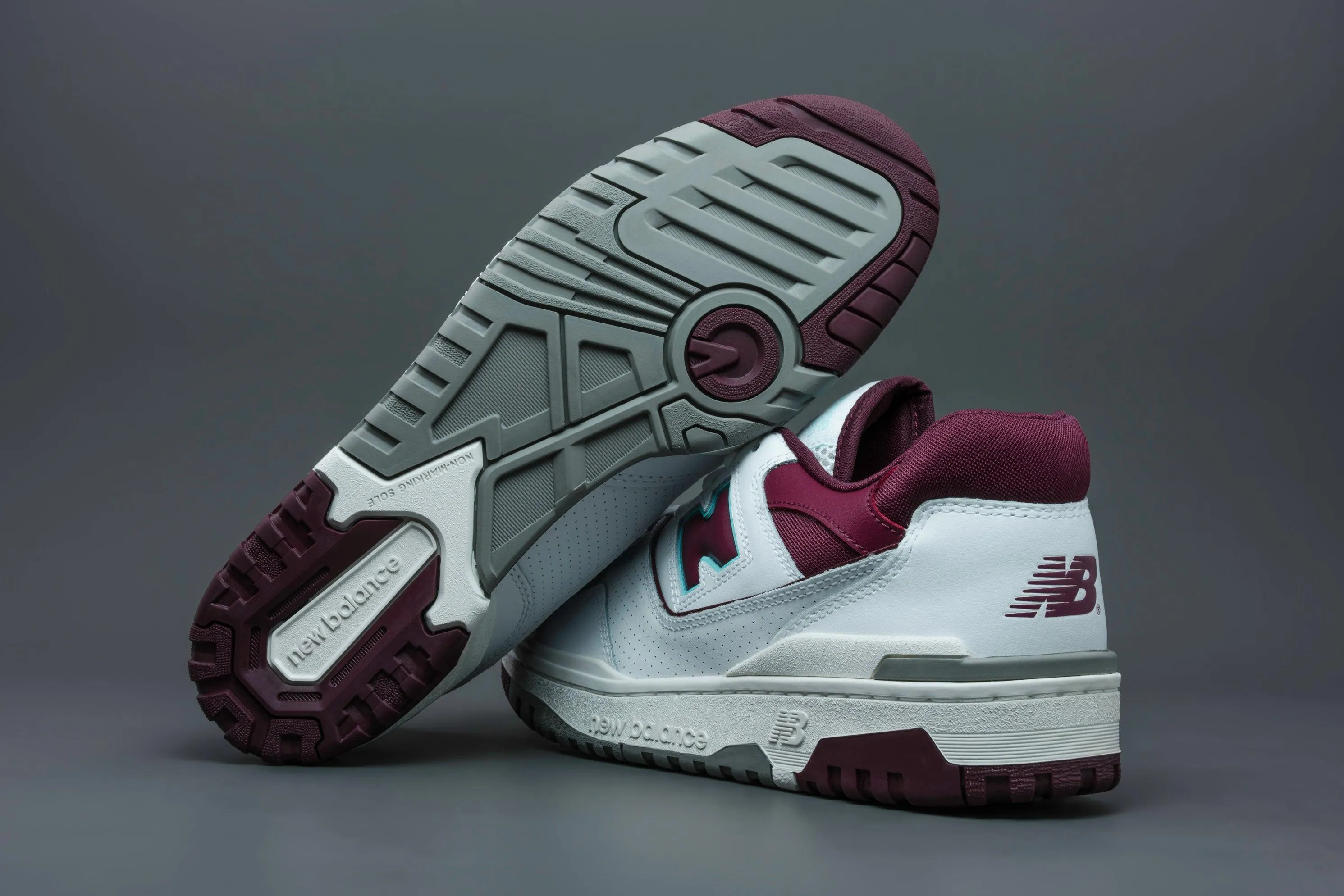 New Balance 550 Burgundy Cyan