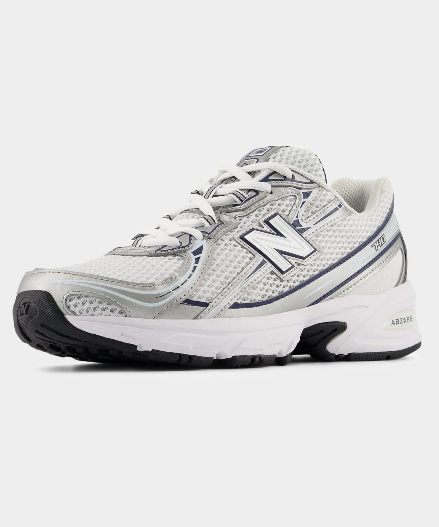 New Balance 740 in White   Navy