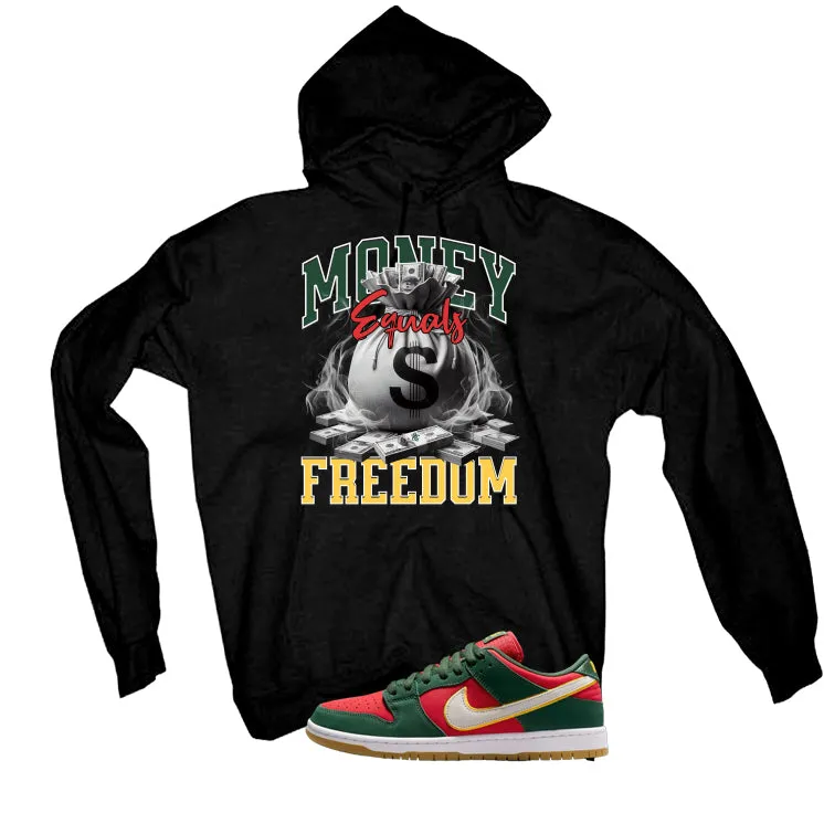 Nike SB Dunk Low PRM Seattle Supersonics Black T-Shirt (Money Equals Freedom)| illcurrency