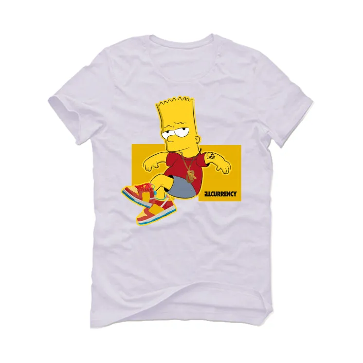 NIKE SB DUNK LOWS (Bart Simpson) | ILLCURRENCY White T-Shirt (COOLING)