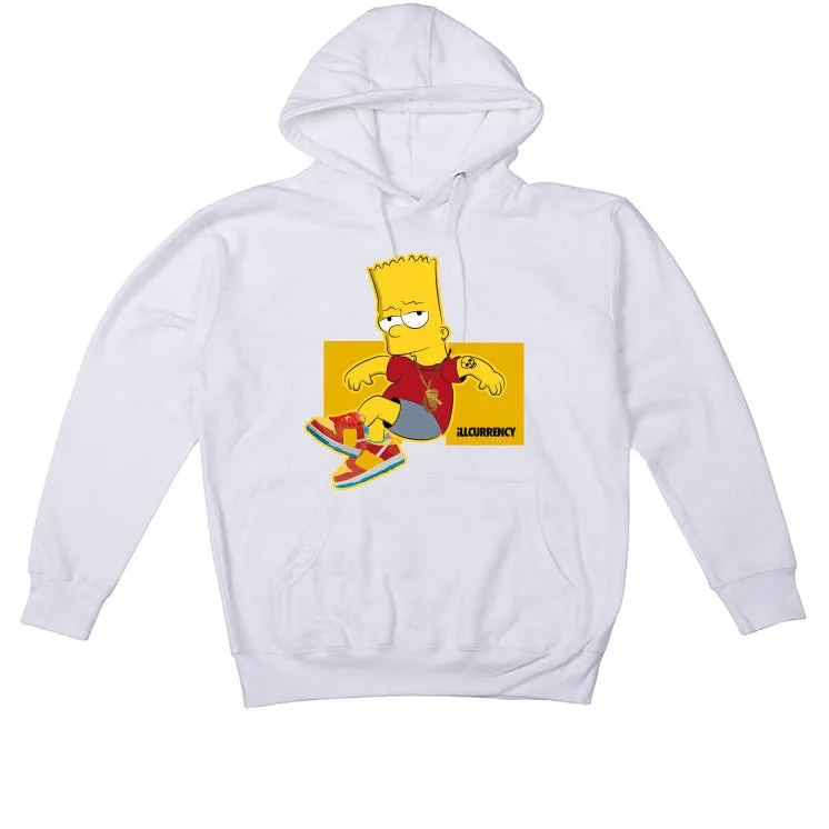 NIKE SB DUNK LOWS (Bart Simpson) | ILLCURRENCY White T-Shirt (COOLING)