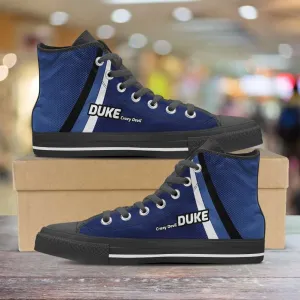 North Carolina Duke Crazy Devil Basketball Fans Canvas High Top Shoes