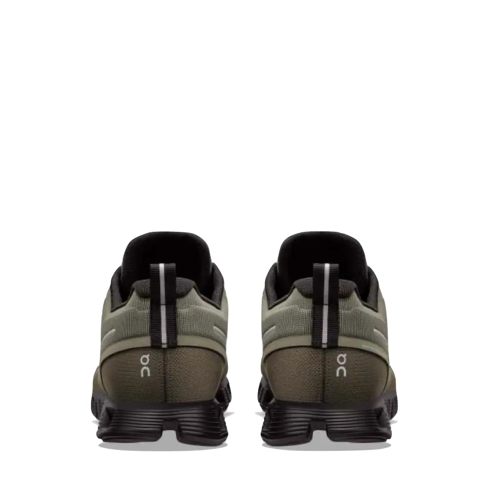 On Men's Cloud 5 Waterproof Sneaker in Olive/Black