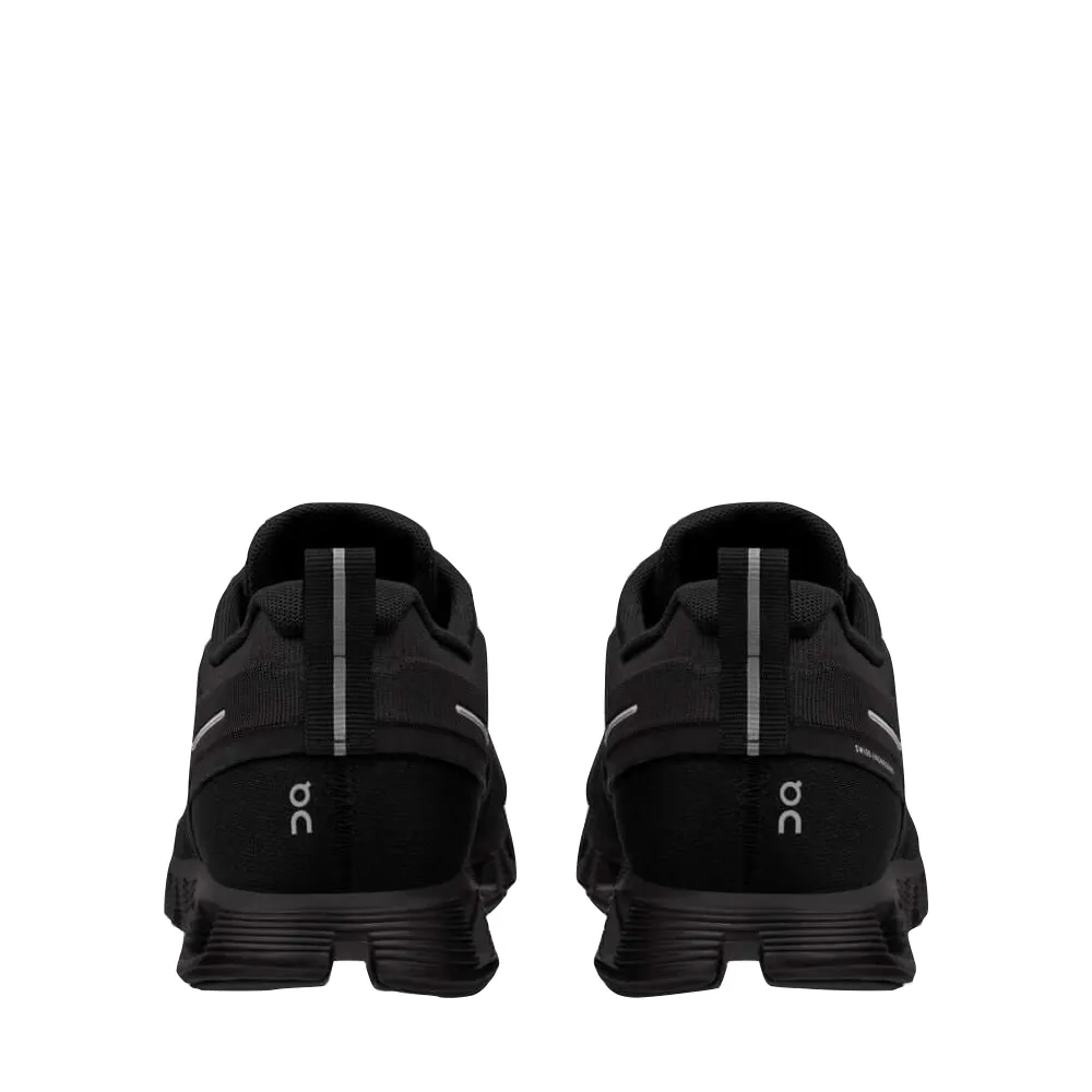 On Women's Cloud 5 Waterproof Sneaker in All Black