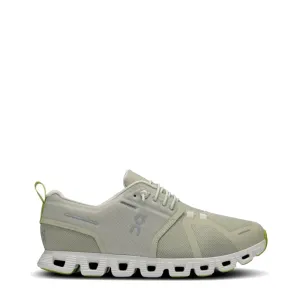 On Women's Cloud 5 Waterproof Sneaker in Chalk/Ice