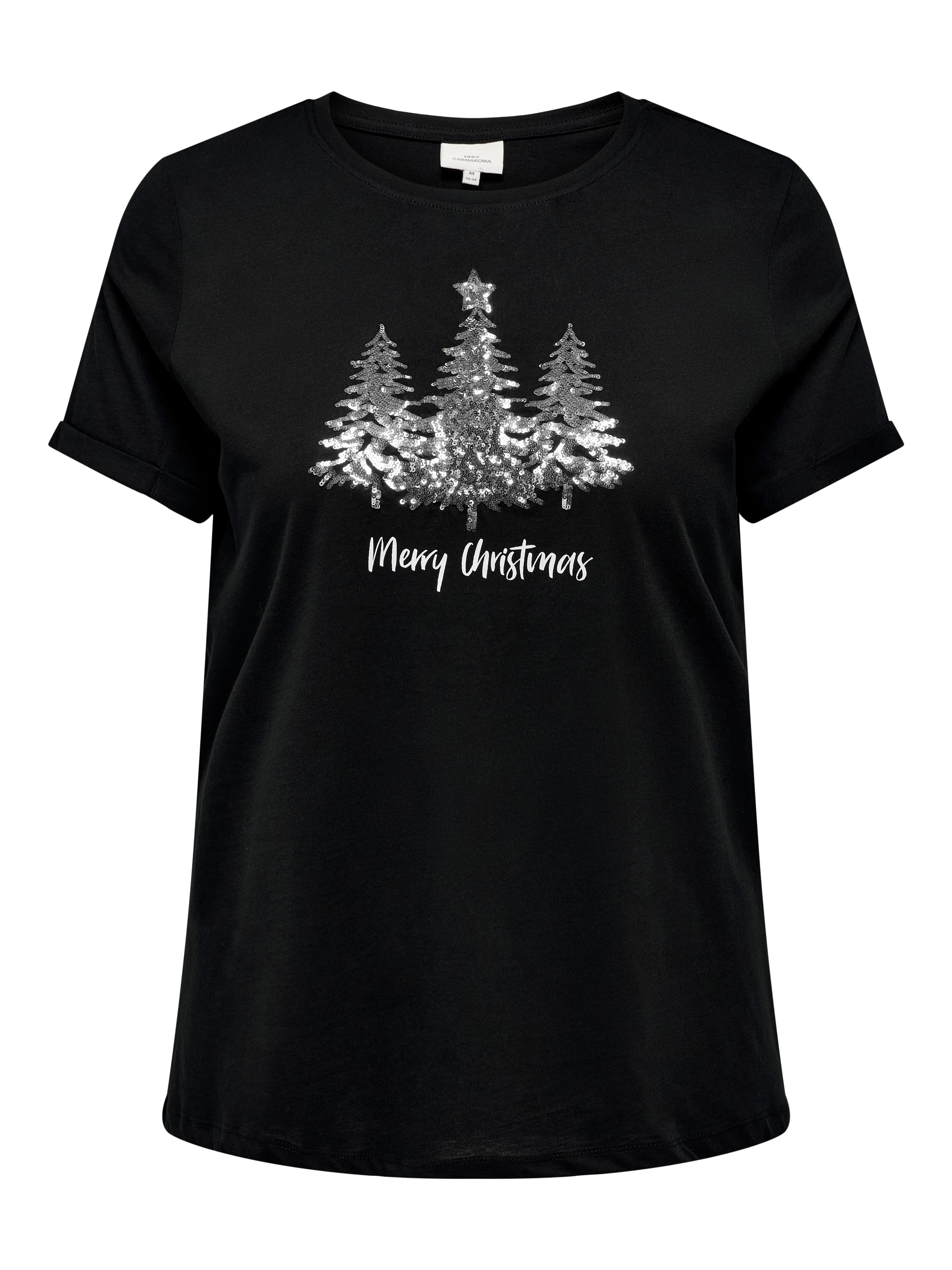 Only Carmakoma Christmas Silver Tree T-shirt