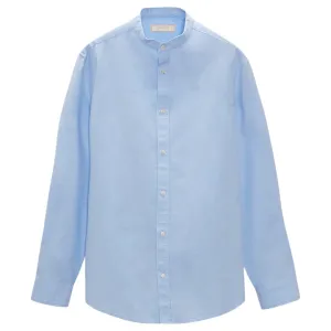 Oxford Cotton Grand Dad Collar Long Sleeve Shirt (Made to Order)