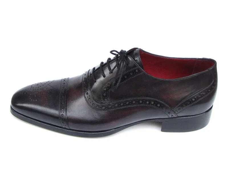 Paul Parkman Captoe Bronze & Black Oxfords