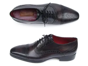 Paul Parkman Captoe Bronze & Black Oxfords