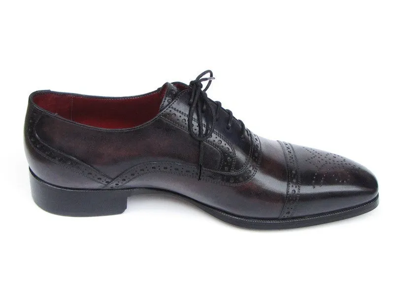 Paul Parkman Captoe Bronze & Black Oxfords