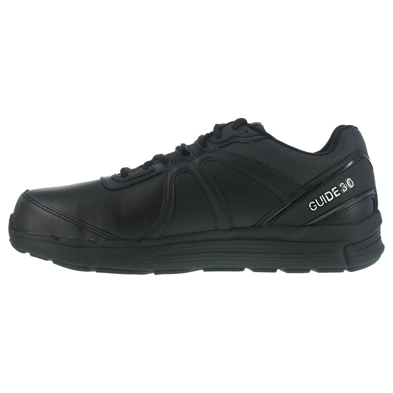 Reebok Womens Black Leather Work Shoes ST Oxford Guide