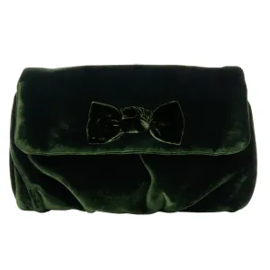 Riley Bow Velvet Clutch