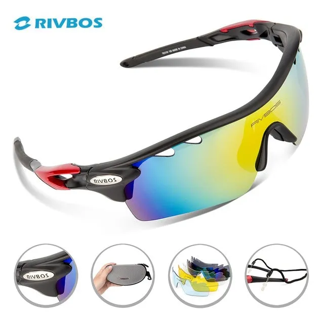 RIVBOS Oculos Ciclismo Cycling Tactical Glasses Men Women Gafas Ciclismo Bicycle Bike Sports Cycling Sunglasses Eyewear RB0801