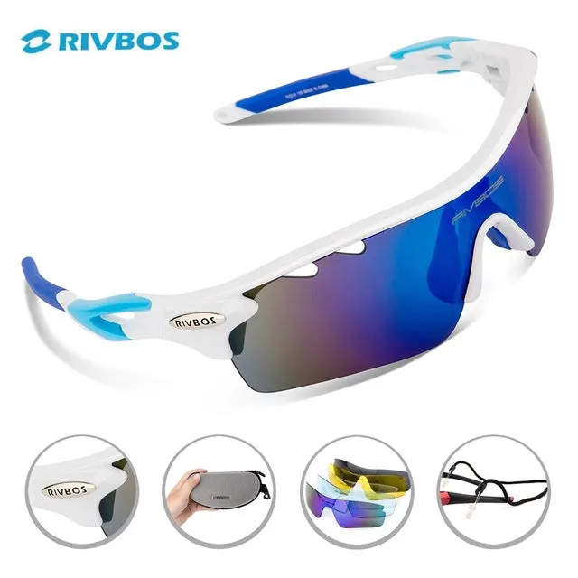 RIVBOS Oculos Ciclismo Cycling Tactical Glasses Men Women Gafas Ciclismo Bicycle Bike Sports Cycling Sunglasses Eyewear RB0801