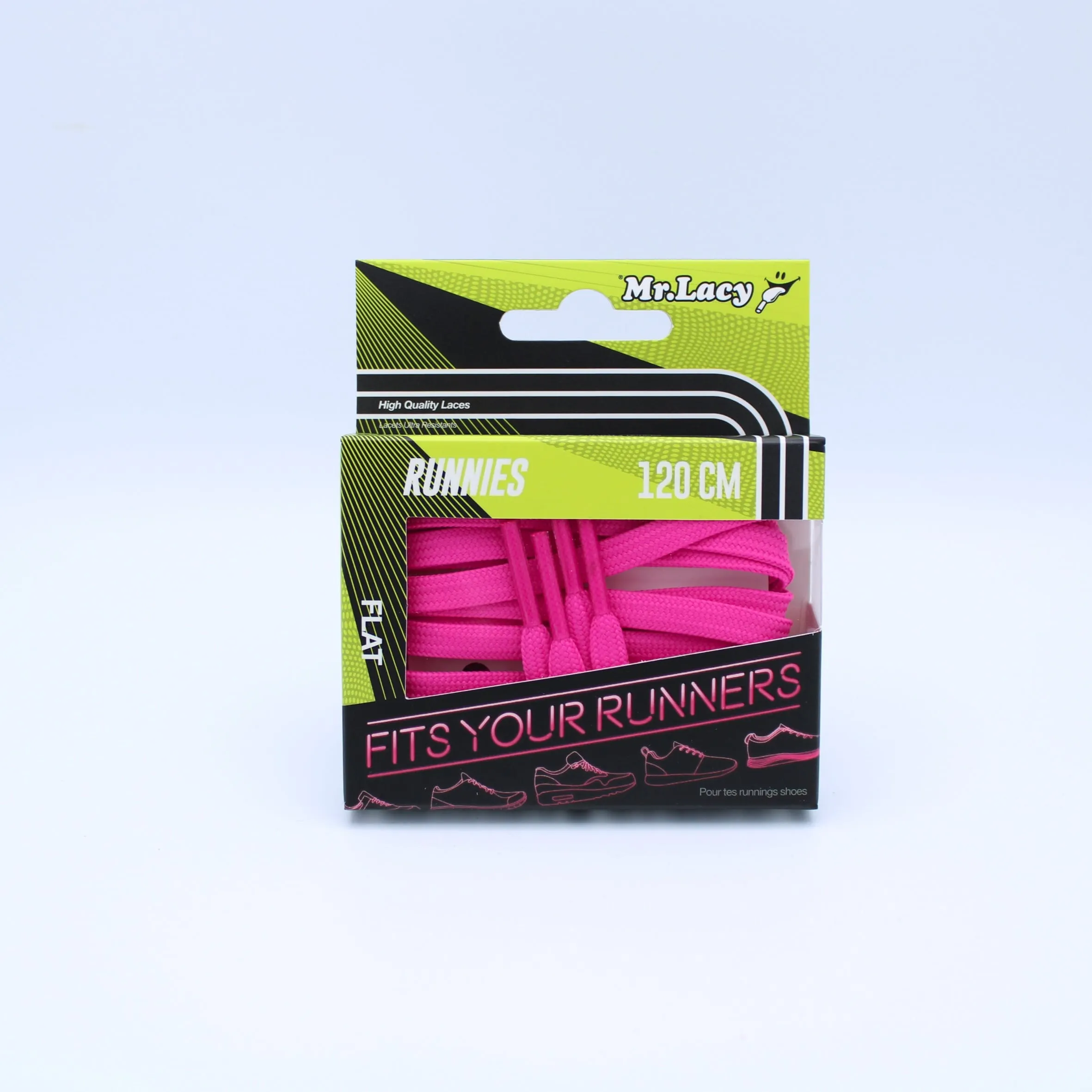 Runnies Flat Shoelaces · Lipstick Pink