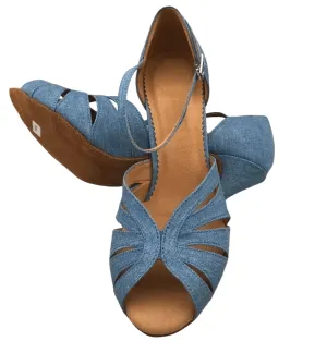 Salsa Dance Shoes Latin Bachata Denim Dancing Shoes