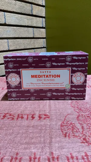 Satya Meditation Stick Incense - 15 Gram Pack