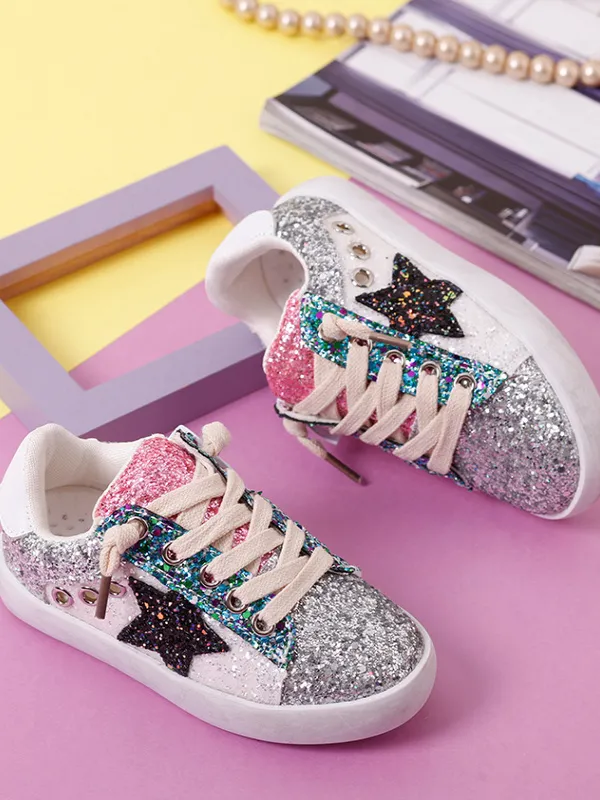 Sequin Sensation Casual Sneakers by Liv and Mia