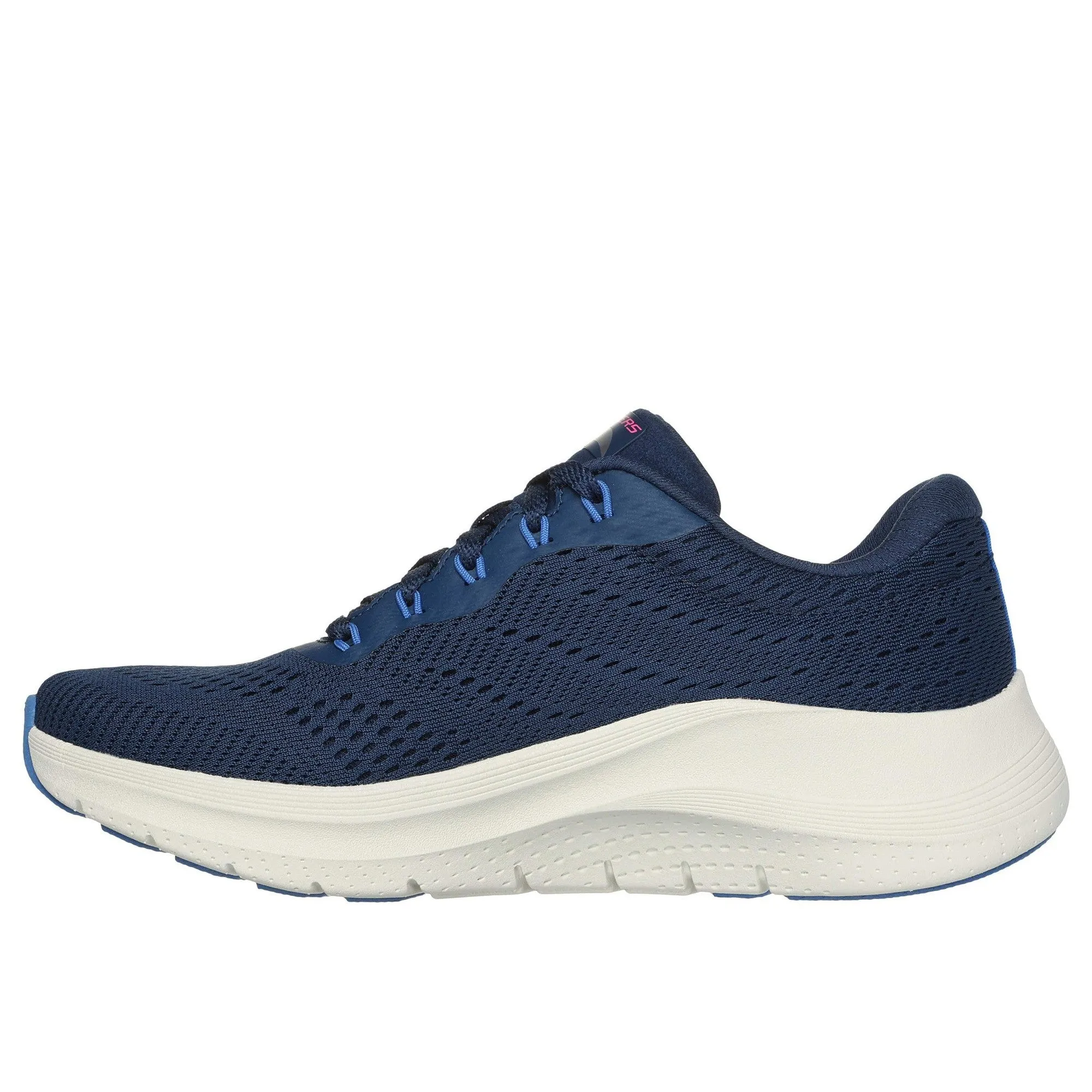 Skechers 150051 Arch Fit 2.0 - Big League Ladies Navy Multi Textile Vegan Arch Support Lace Up Trainers