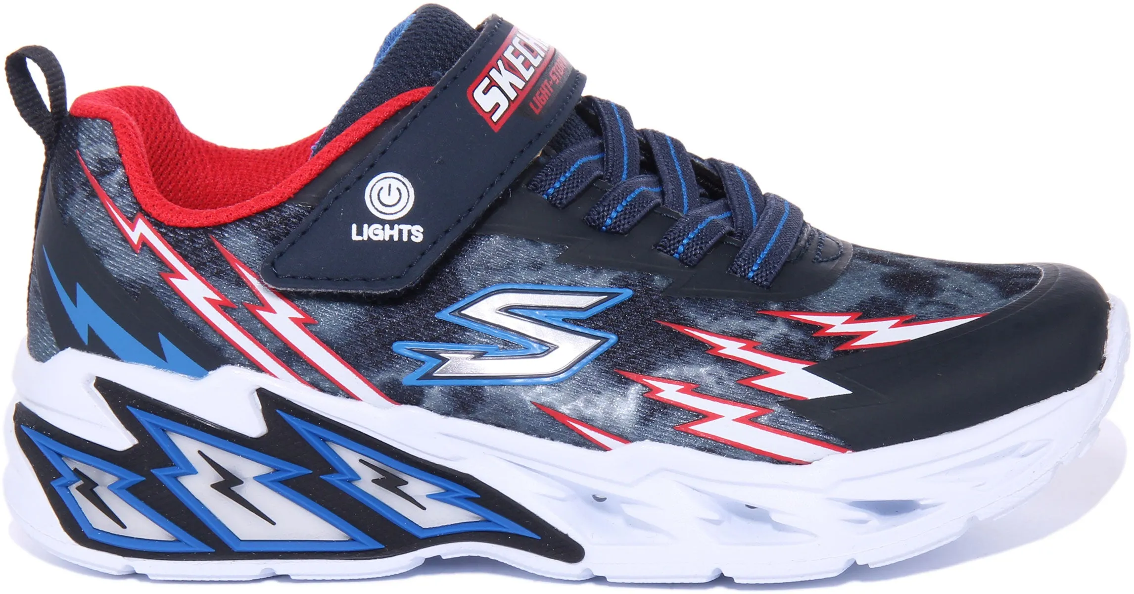 Skechers Light Storm 2.0 In Navy Red For Kids