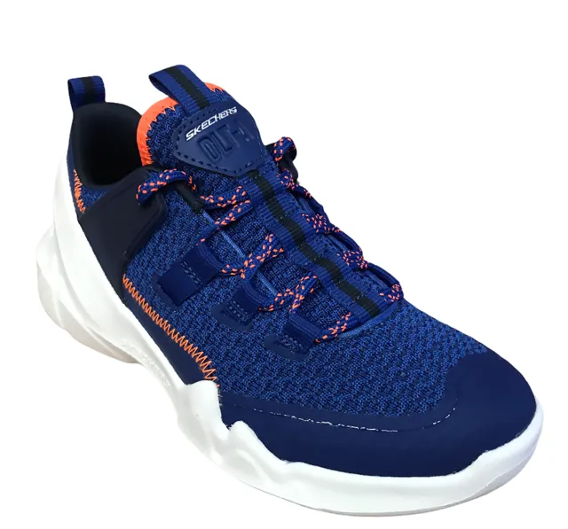 Skechers scarpa da ginnastica da ragazzo DLT-A Interserge 97960L BLNV nero blu