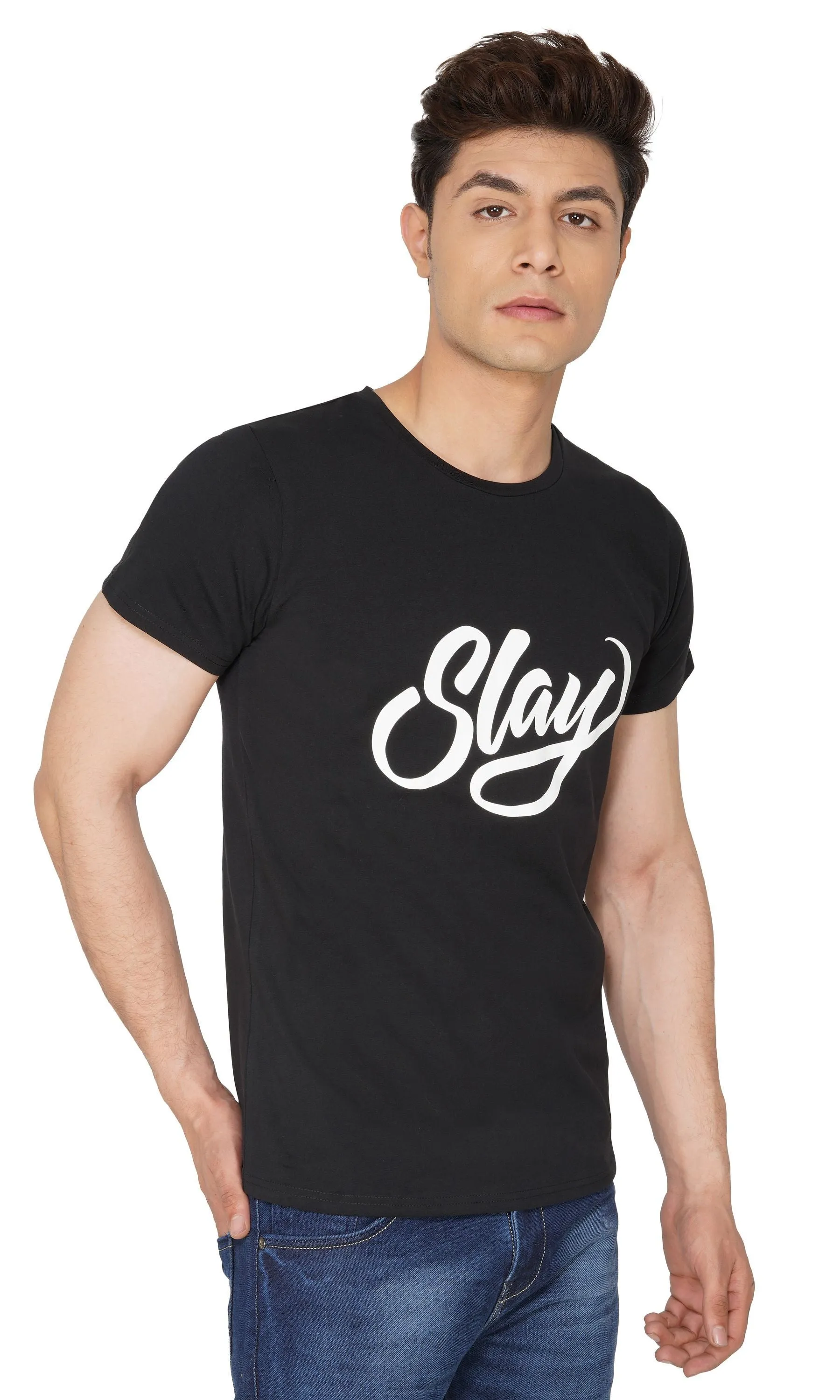 SLAY. Sport Men's Printed Black T-shirt