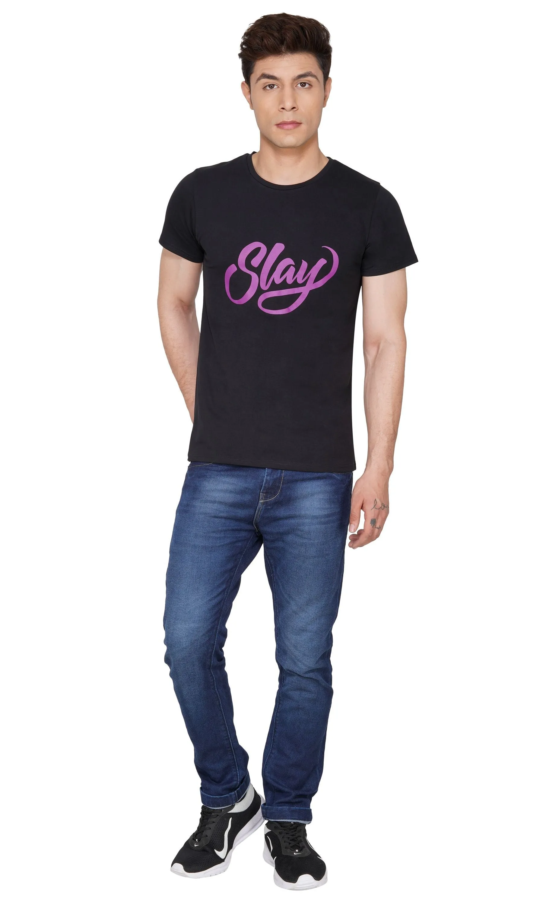 SLAY. Sport Printed Men's Black T-shirt